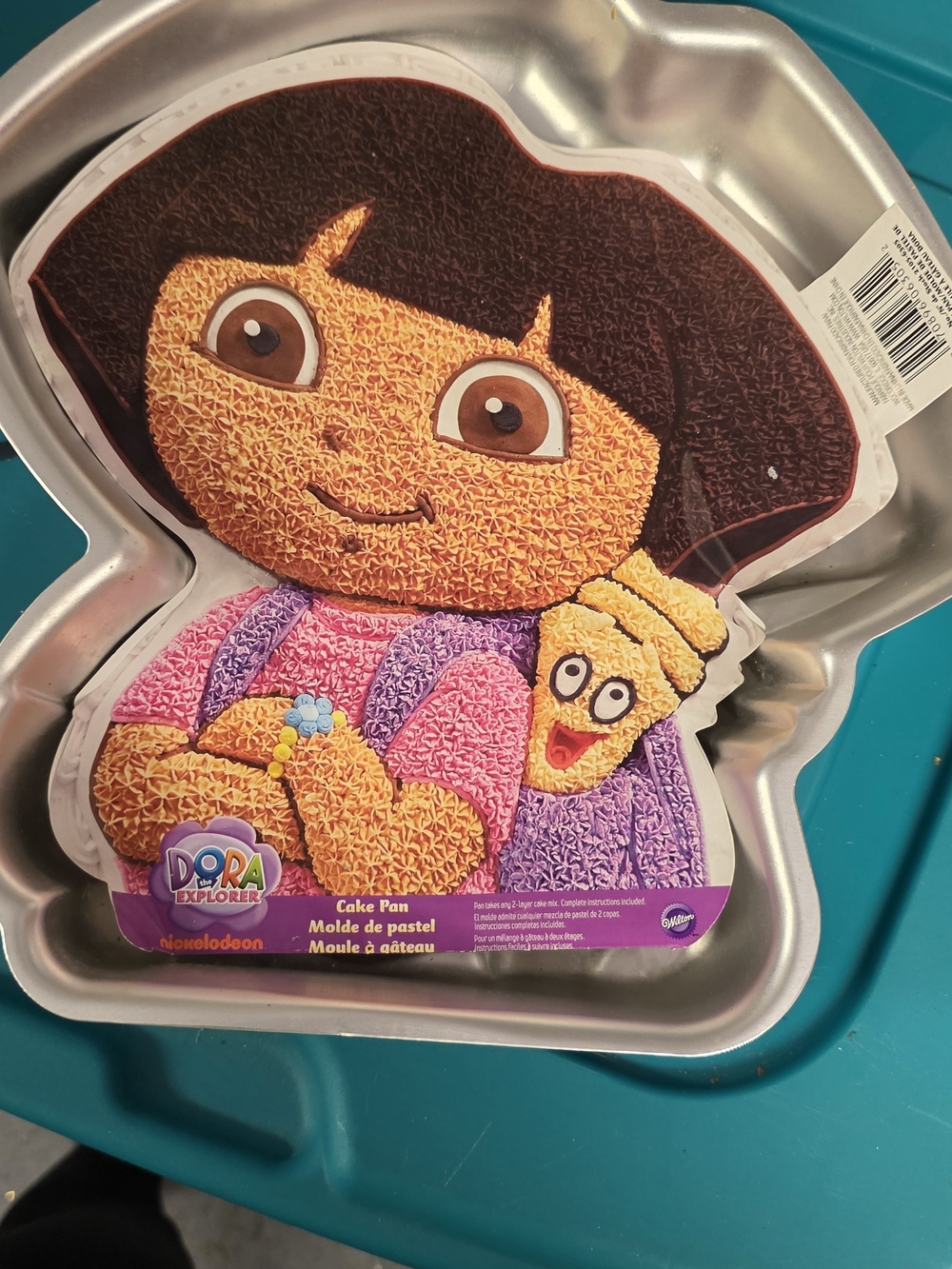 Kids Cake Pan - Pink, Purple, Yellow Dora The Explorer